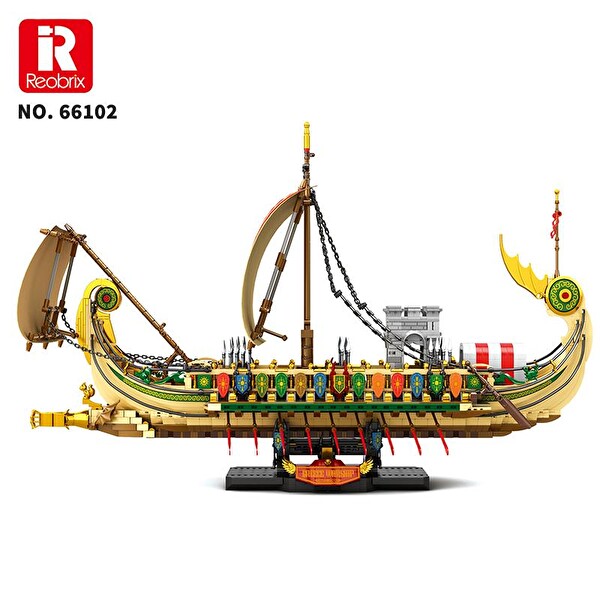 Reobrix 66102 Yunan Savaş Gemisi Yaratıcı Yapı Blok Seti Building Blocks Greek Warship - 2982 Parça