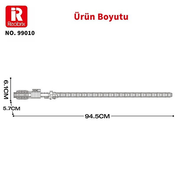 Reobrix 99010 Işın Kılıcı Mavi Yaratıcı Yapı Blok Seti Building Blocks Lightsaber - 629 Parça