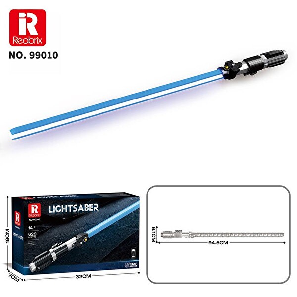 Reobrix 99010 Işın Kılıcı Mavi Yaratıcı Yapı Blok Seti Building Blocks Lightsaber - 629 Parça