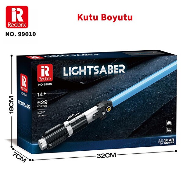 Reobrix 99010 Işın Kılıcı Mavi Yaratıcı Yapı Blok Seti Building Blocks Lightsaber - 629 Parça