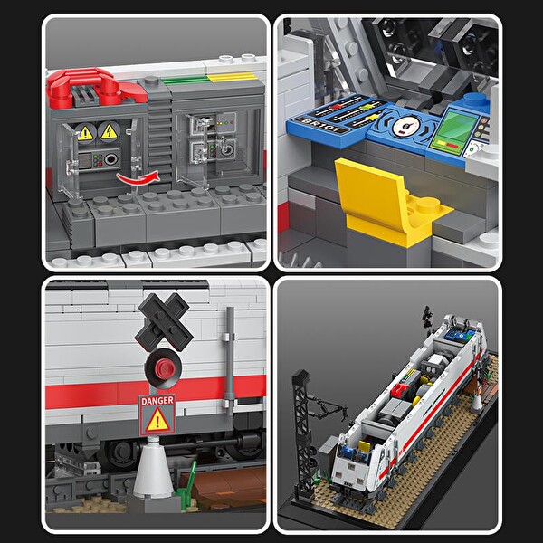 Reobrix Technic 66802 Lokomotif Tren BR101 Electric Locomotive Yaratıcı Yapı Blok Seti Building Blocks - 1928 Parça