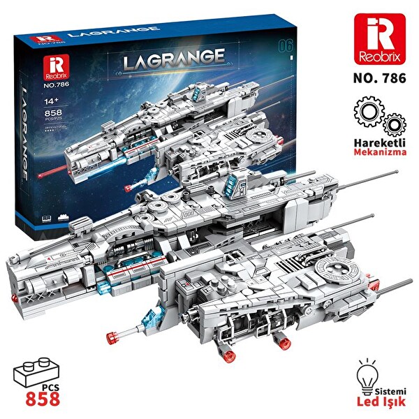 Reobrix 786 Ağır Saldırı Uçağı Lagrange B192 New Earth Heavyattack Aircraft Yaratıcı Yapı Blok Seti Building Blocks - 858 Parça