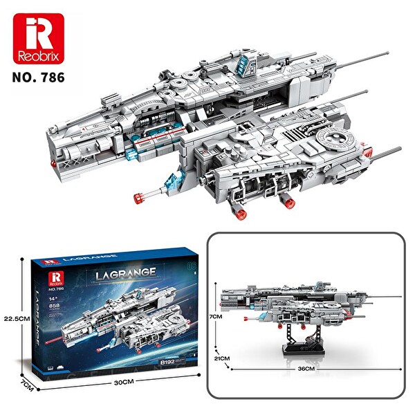 Reobrix 786 Ağır Saldırı Uçağı Lagrange B192 New Earth Heavyattack Aircraft Yaratıcı Yapı Blok Seti Building Blocks - 858 Parça