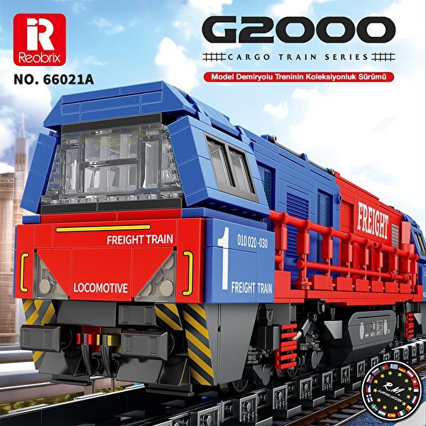 Reobrix Technic 66021 Avrupa Yük Treni G2000 European Freight Train Yaratıcı Yapı Blok Seti Building Blocks - 1980 Parça