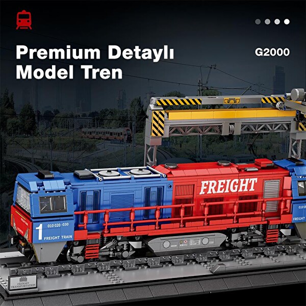 Reobrix Technic 66021 Avrupa Yük Treni G2000 European Freight Train Yaratıcı Yapı Blok Seti Building Blocks - 1980 Parça