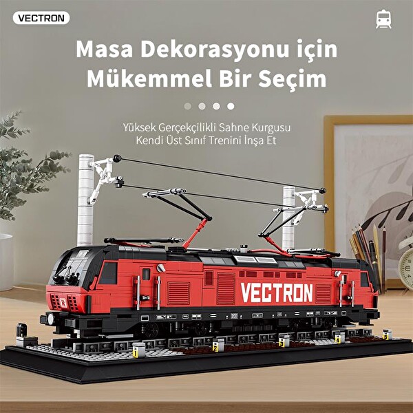 Reobrix Technic 66019 Yolcu Treni Vectron European Electric Passenger Train Yaratıcı Yapı Blok Seti Building Blocks - 1757 Parça