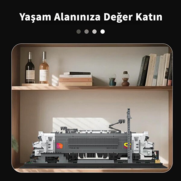Reobrix Technic 66803 BB15000 Lokomotif Tren Electric Locomotive Yaratıcı Yapı Blok Seti Building Blocks - 2053 Parça