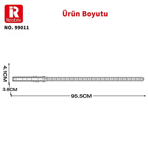 Reobrix 99011 Işın Kılıcı Yeşil Yaratıcı Yapı Blok Seti Building Blocks Lightsaber - 578 Parça