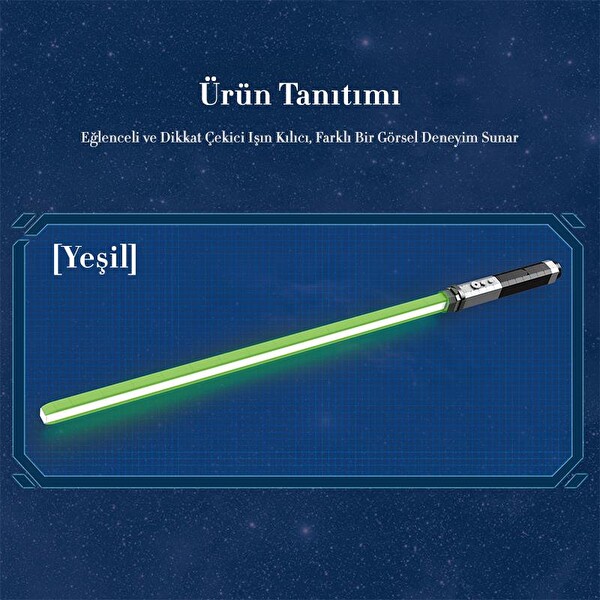 Reobrix 99011 Işın Kılıcı Yeşil Yaratıcı Yapı Blok Seti Building Blocks Lightsaber - 578 Parça