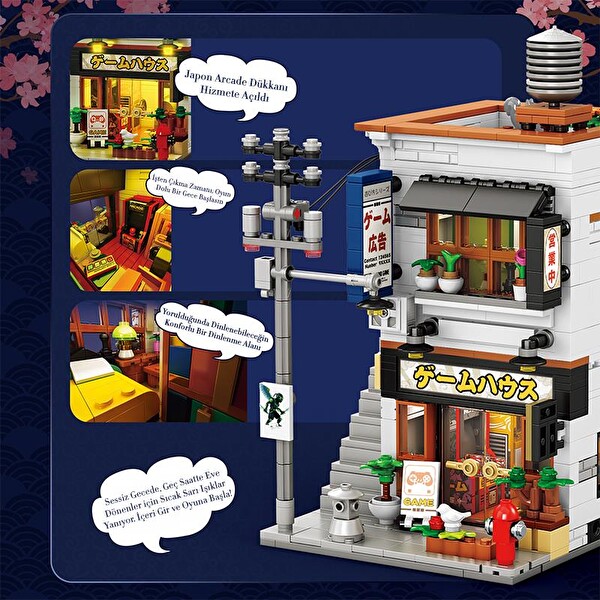 Reobrix 66503 Oyun Mağazası Yaratıcı Yapı Blok Seti Building Blocks Arcade Game Store - 984 Parça