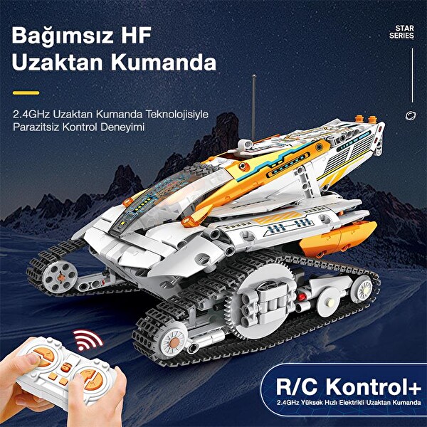 Reobrix Technic 99001 Kaşif Star Revenge:Explorer Kumanda&Motorlu Yaratıcı Yapı Blok Seti Building Blocks - 700 Parça