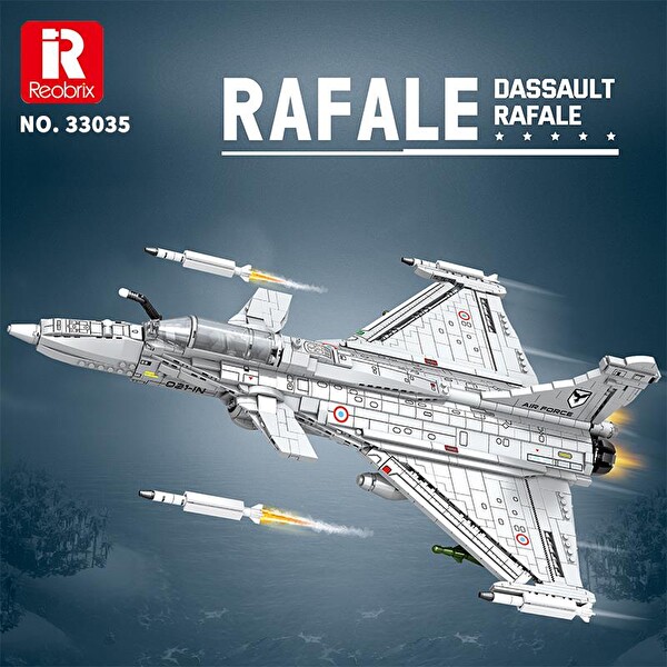 Reobrix 33035 Dassault Rafale Jet Uçak Yapı Blok Seti Building Blocks - 2099 Parça