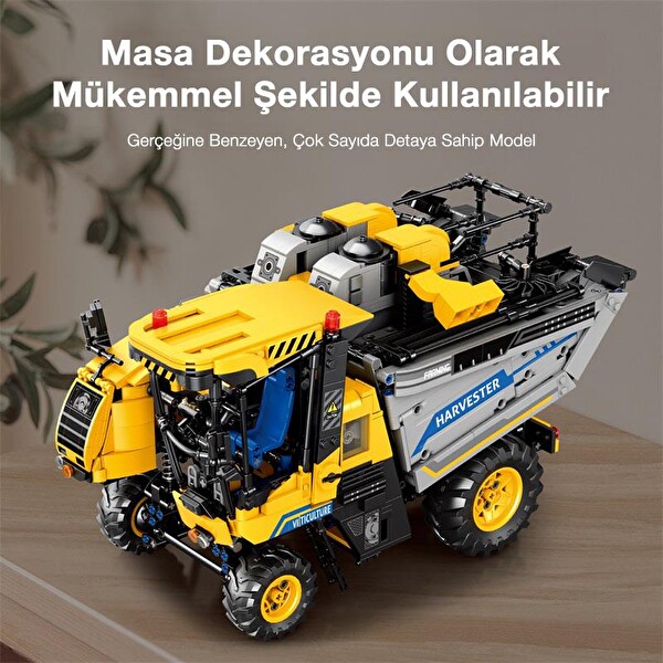 Reobrix Technic 22026 Üzüm Hasat Makinesi Grape Harvester Yaratıcı Yapı Blok Seti Building Blocks- 2206 Parça