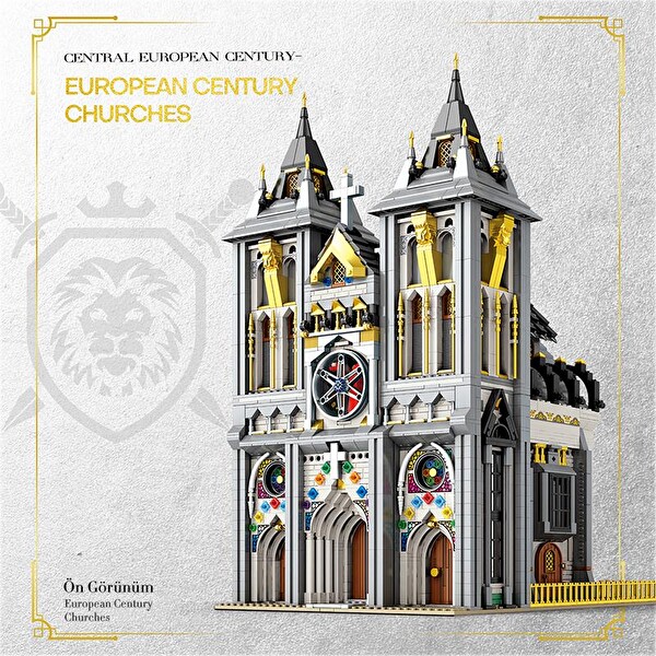 Reobrix 66027 Ortaçağ Kilisesi Yaratıcı Yapı Blok Seti Building Blocks European Century Medieval Churches - 3468 Parça