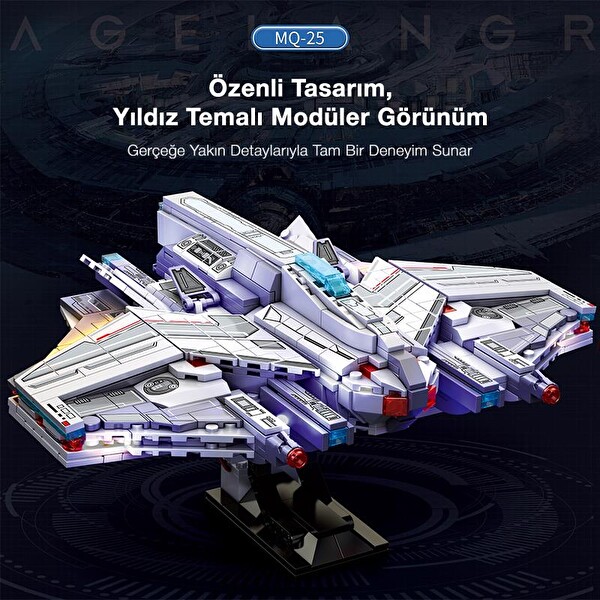 Reobrix 787 Lagrange Stingray MQ-25 Yaratıcı Yapı Blok Seti Building Blocks - 846 Parça