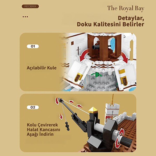 Reobrix 66013 Kraliyet Körfezi Yaratıcı Yapı Blok Seti Building Blocks The Royal Bay - 4168 Parça