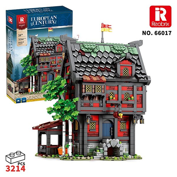 Reobrix 66017 Haçlı Hanı Yaratıcı Yapı Blok Seti Building Block Medieval Tavern The Crusader's Inn - 2953 Parça