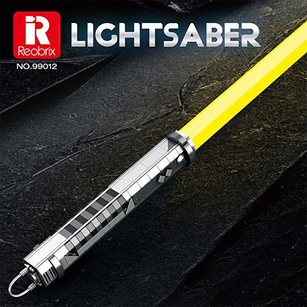 Reobrix 99012 Işın Kılıcı Sarı Yaratıcı Yapı Blok Seti Building Blocks Lightsaber - 598 Parça