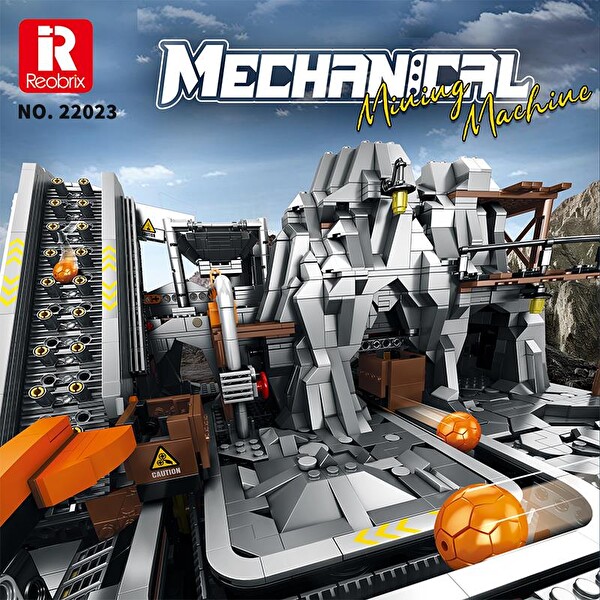 Reobrix Technic 22023 Maden Makinesi Kumanda&Motorlu Yaratıcı Yapı Blok Seti Building Blocks Mining Machinery -3338 Parça