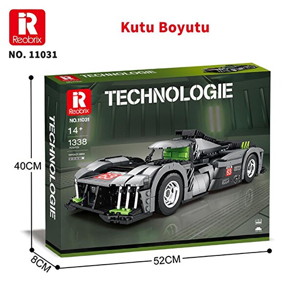 Reobrix Creator 11031 Peugeot 9X8 Araba Yaratıcı Yapı Blok Seti Building Blocks - 1338 Parça