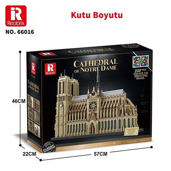 Reobrix 66016 Notre Dame Katedrali Yaratıcı Yapı Blok Seti