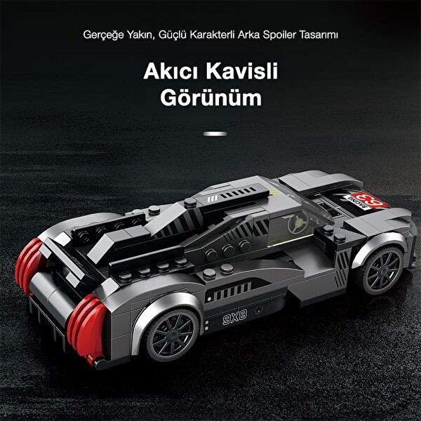 Reobrix Technic 793 Peugeot 9X8 Spor Araba Yaratıcı Yapı Blok Seti Building Blocks - 280 Parça