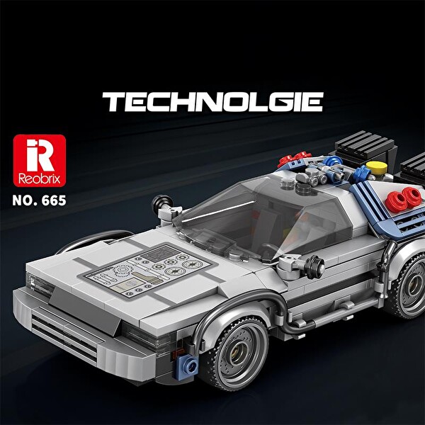 Reobrix Technic 665 Geleceğe Dönüş DeLorean DMC Back To the Future Yaratıcı Yapı Blok Seti Building Blocks - 405 Parça
