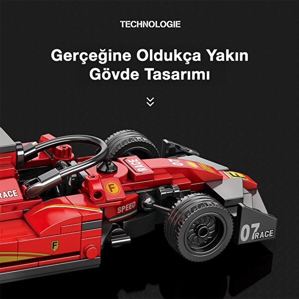 Reobrix Technic 663 Ferrari Formula F1 Yarış Arabası Yaratıcı Yapı
