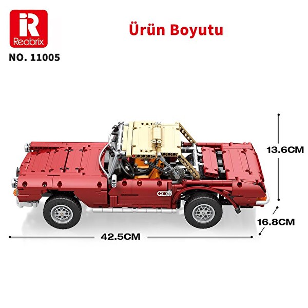 Reobrix Technic 11005 Mercedes Benz 280SL Araba Yaratıcı Yapı Blok Seti Building Blocks - 1578 Parça