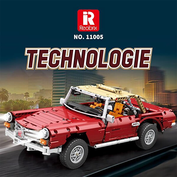 Reobrix Technic 11005 Mercedes Benz 280SL Araba Yaratıcı Yapı Blok Seti Building Blocks - 1578 Parça