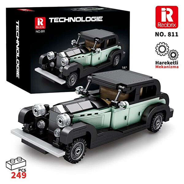Reobrix Technic 811 Bentley 8 Litre Klasik Araba Yaratıcı Yapı Blok Seti Building Blocks - 249 Parça