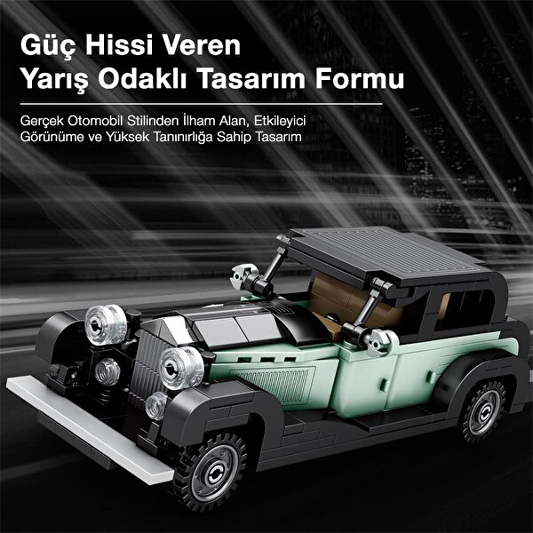 Reobrix Technic 811 Bentley 8 Litre Klasik Araba Yaratıcı Yapı Blok Seti Building Blocks - 249 Parça