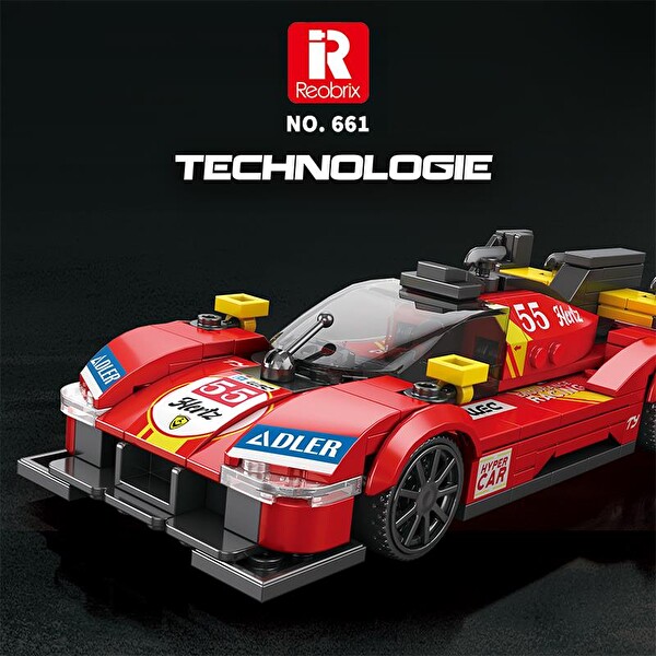 Reobrix Technic 661 Ferrari 499P Spor Araba Yaratıcı Yapı Blok Seti Building Blocks - 307 Parça