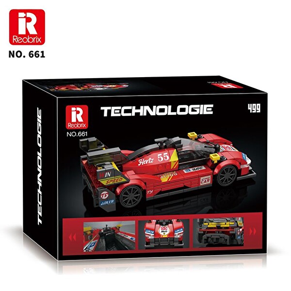 Reobrix Technic 661 Ferrari 499P Spor Araba Yaratıcı Yapı Blok Seti Building Blocks - 307 Parça