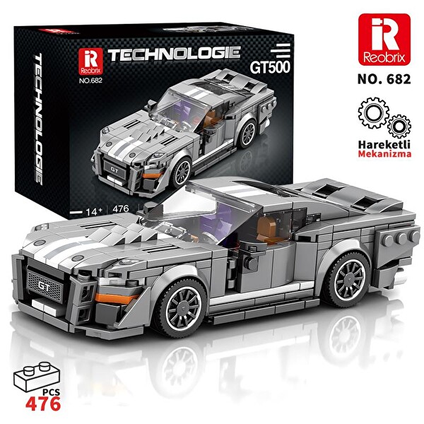 Reobrix Creator 682 Ford Shelby GT500 Spor Araba Yaratıcı Yapı Blok Seti Building Blocks - 476 Parça