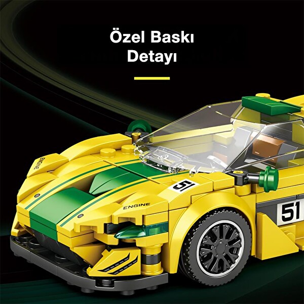 Reobrix Technic 677 McLaren P1 GTR Spor Araba Yaratıcı Yapı Blok Seti Building Blocks - 351 Parça