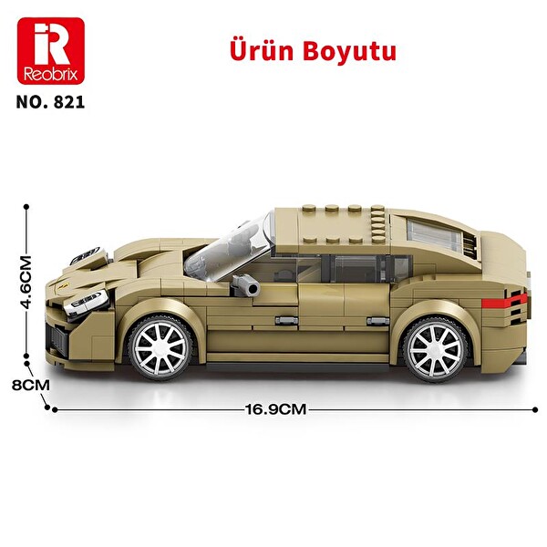 Reobrix Creator 821 Porsche Panamera Spor Araba Yaratıcı Yapı Blok Seti Building Blocks - 324 Parça
