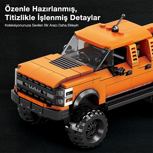 Reobrix Technic 827 Ford F-150 Raptor Kamyon Araba Yaratıcı Yapı Blok Seti Building Blocks - 423 Parça
