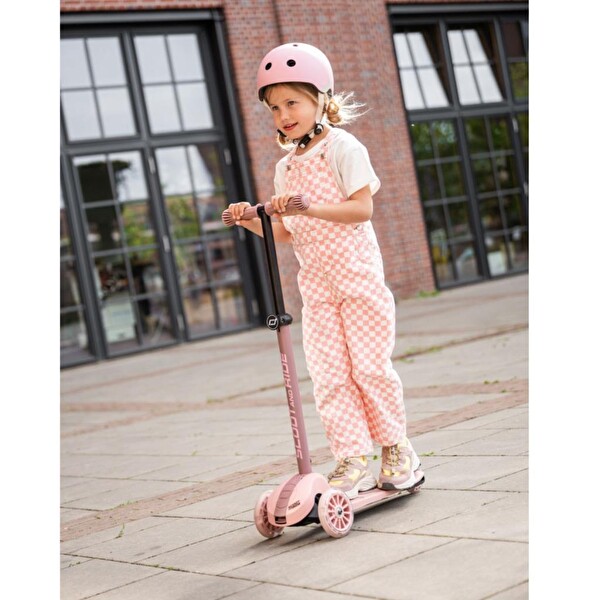 Scoot and Ride Highwaykick 3S LED Tekerlekli Katlanabilir ve Ayarlanabilir Çocuk Scooterı Pembe