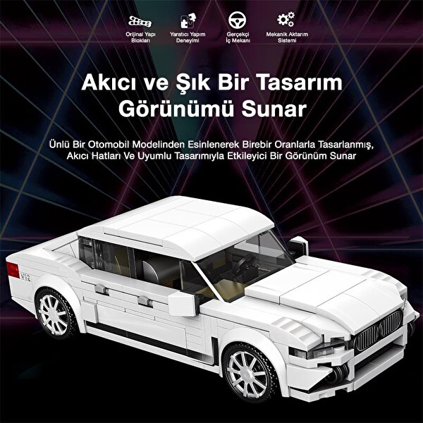 Reobrix Creator 819 BMW M760 Spor Araba Yaratıcı Yapı Blok Seti Building Blocks - 398 Parça