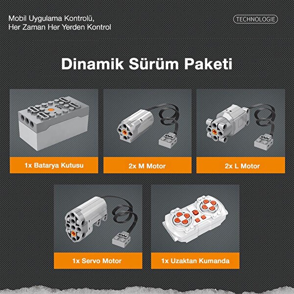 Reobrix Technic 11002-D 1/10 McLaren 675LT Spider Araba Kumanda&Motorlu Yaratıcı Yapı Blok Seti Building Blocks - 1886 Parça