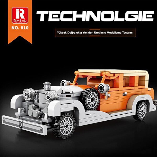 Reobrix Creator 810 Rolls Royce Phantom II Saloon Car Spor Araba Yaratıcı Yapı Blok Seti Building Blocks - 304 Parça