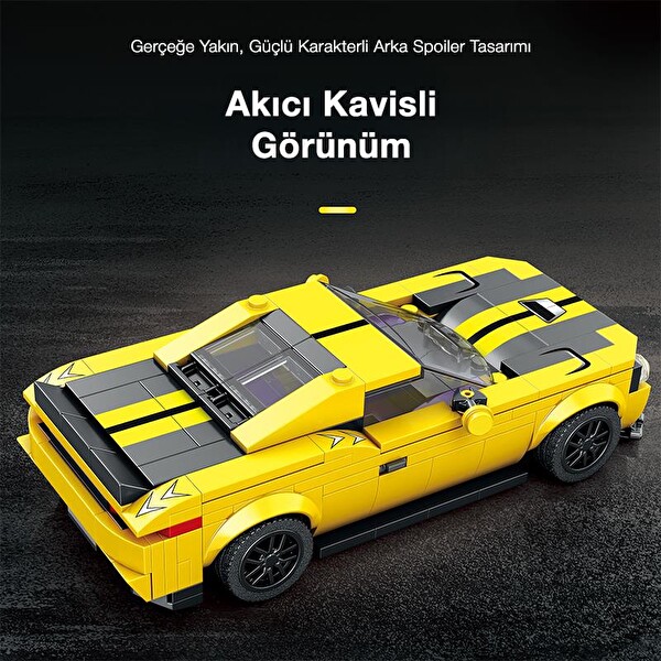 Reobrix Creator 796 Dodge SRT Hellcat Spor Araba Yaratıcı Yapı Blok Seti Building Blocks - 336 Parça