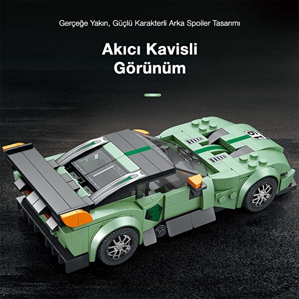 Reobrix Creator 798 Aston Martin DB12 Spor Araba Yaratıcı Yapı Blok Seti Building Blocks - 302 Parça