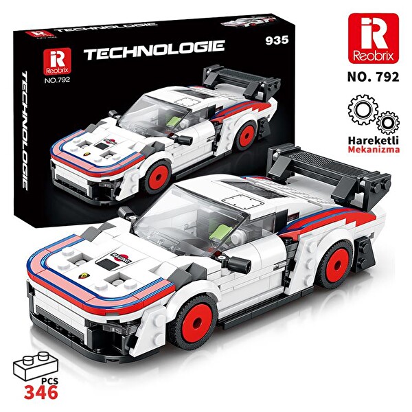 Reobrix Creator 792 Porsche 935 Spor Araba Yaratıcı Yapı Blok Seti Building Blocks - 346 Parça