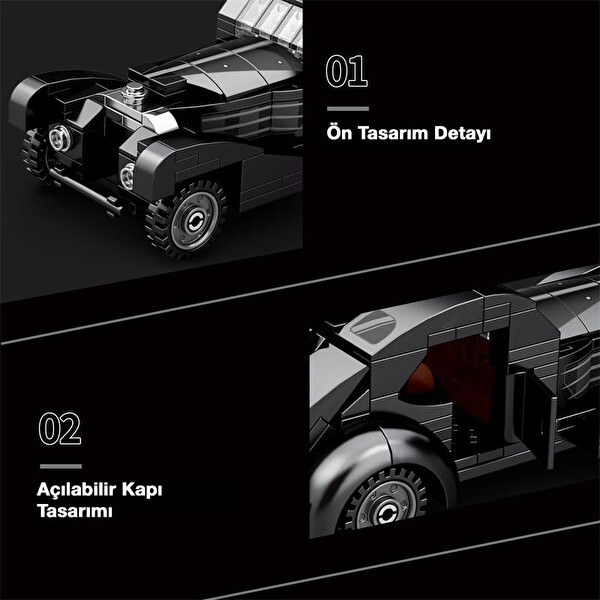 Reobrix Creator 807 Bugatti Type 57SC Atlantic Klasik Araba Yaratıcı Yapı Blok Seti Building Blocks - 278 Parça