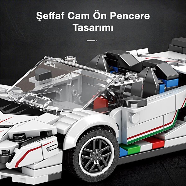 Reobrix Creator 687 Lamborghini SVJ Spor Araba Yaratıcı Yapı Blok Seti Building Blocks - 348 Parça
