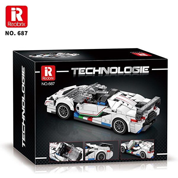 Reobrix Creator 687 Lamborghini SVJ Spor Araba Yaratıcı Yapı Blok Seti Building Blocks - 348 Parça