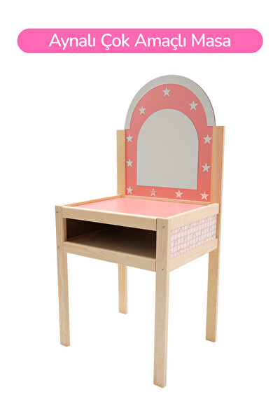 Rozitoys Ahşap Çocuklar İçin Makyaj Masası