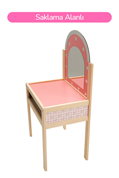 Rozitoys Ahşap Çocuklar İçin Makyaj Masası